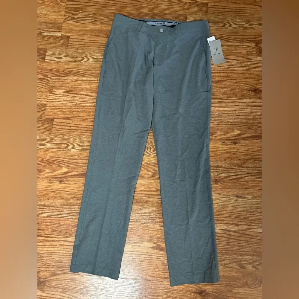 🆕 PGA Tour UPV 50 Performance Stretch Golf Pants With Active Grip Waist Size 32